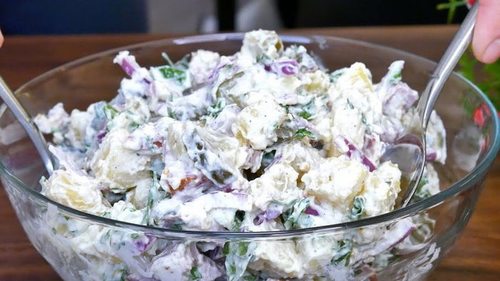 Немецкий салат с капустой и картофелем: пошаговый рецепт