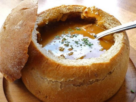 Пряный хлебный горшочек для супа (рецепт)