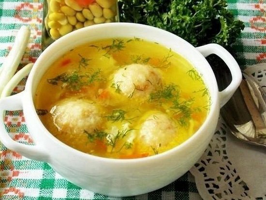 Рецепт овощного супа с сырными шариками