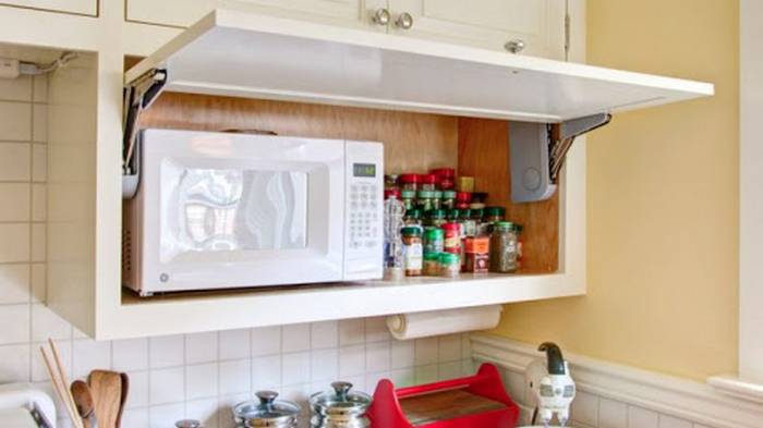 Где установить микроволновку на маленькой кухне