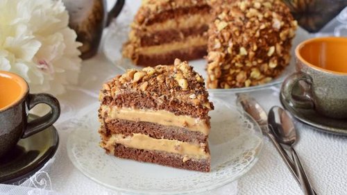 Рецепт шоколадного торта с грецкими орехами