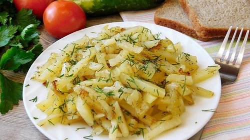 Рецепт картофеля с луком