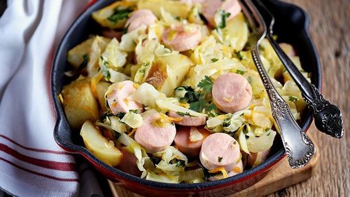 Что можно приготовить из сосисок и картофеля