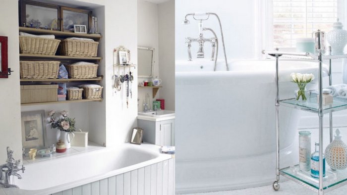 10 идей для маленькой ванной, которые помогут разложить все по полочкам