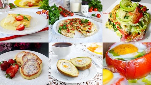 Вкусные завтраки без глютена: рисовая каша, оладья с сыром, салат с яйцом пашот