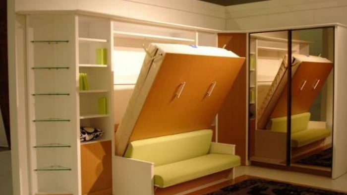 Подъёмная кровать с диваном: преимущества и недостатки