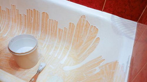 Как восстановить эмаль в чугунной ванне?