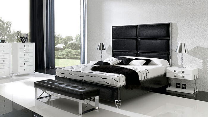 Черно-белая спальня – стиль, бросающий вызов традиционному оформлению
