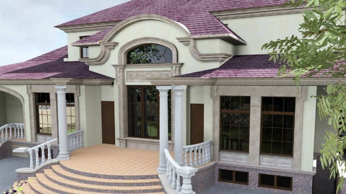 Фасад дома с колоннами — изысканный и простой способ создания экстерьера