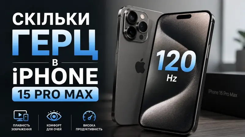 Скільки герц в iPhone 15 Pro Max