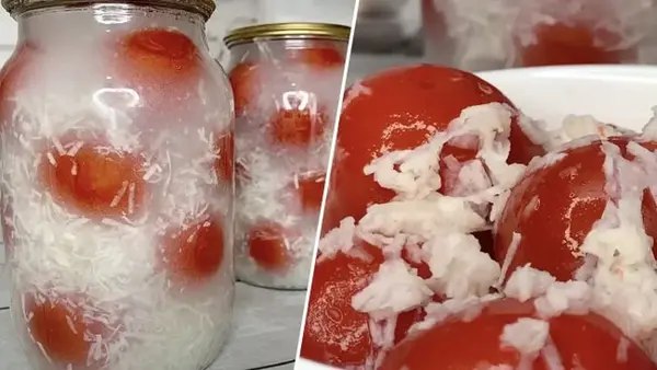 Помидоры «в снегу»: необычный рецепт консервации на зиму