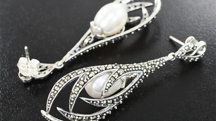 серебряные серьги