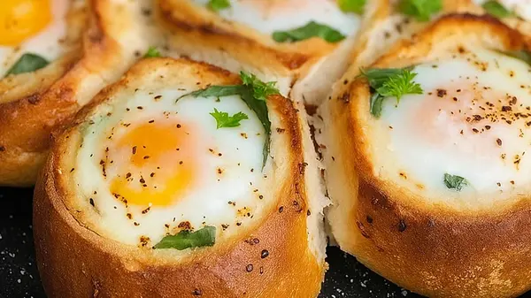 Корзинки с яйцами и помидорами: рецепт идеального завтрака