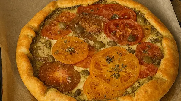 Галета с томатами на сырном тесте: интересный рецепт