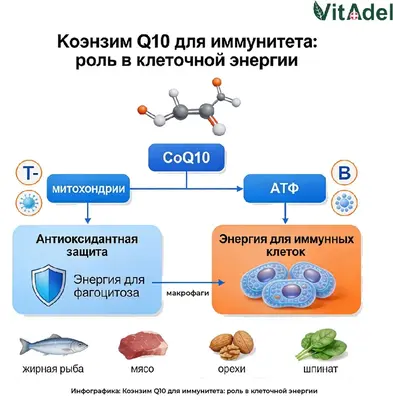 Коэнзим Q10 в составе витаминного комплекса для иммунитета