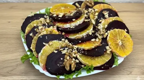 Салат со свеклой и апельсинами