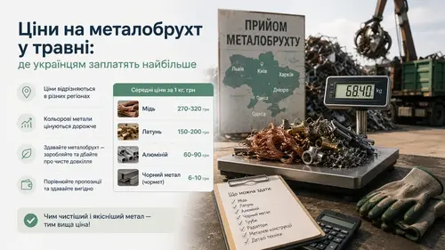 Ціни на металобрухт у травні: де українцям заплатять найбільше