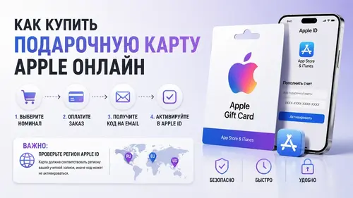 Как купить подарочную карту Apple онлайн