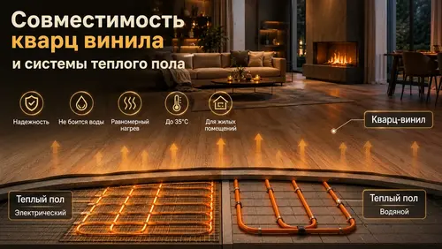 Совместимость кварц винила и системы теплого пола