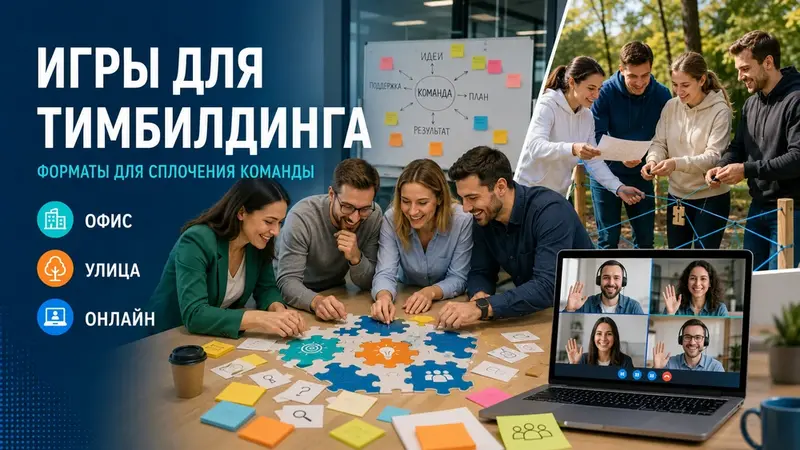 Игры для тимбилдинга: подборка форматов для сплочения команды