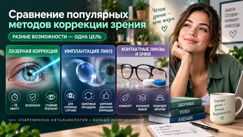 сравнение популярных методов коррекции зрения