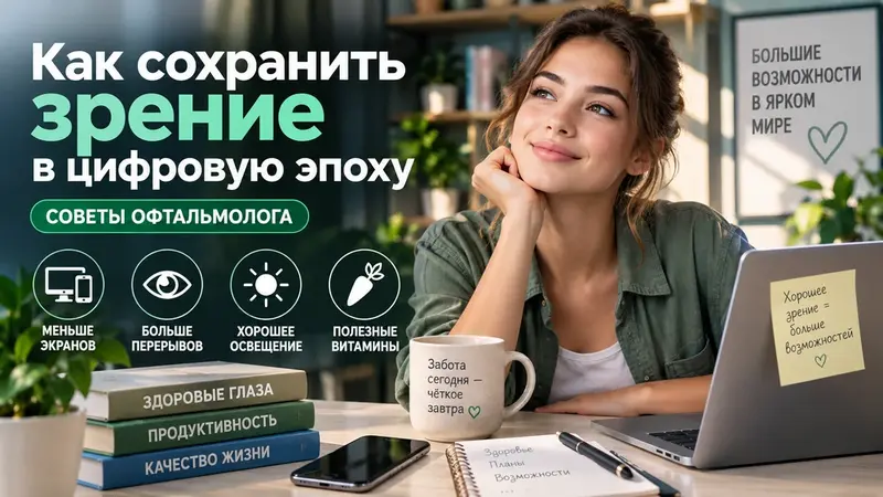 Как сохранить зрение в цифровую эпоху: советы офтальмолога
