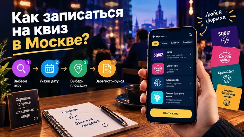 Как записаться на квиз в Москве?